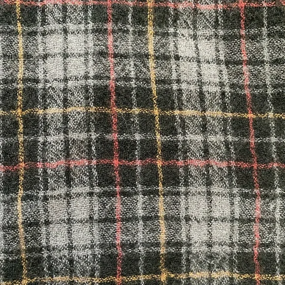 PURPLE-BRAND | 100% Wool Button Down Flannel Plaid Shirt Large - Picture 6 of 16